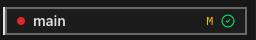 A workspace row labelled main with a static dot indicator showing the agent needs attention.